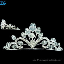 Elegante A nível Cristal coroa rainha de baile e coroa de casamento de cristal